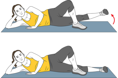 SIDE LYING LEG LIFTS - Exercises, workouts and routines