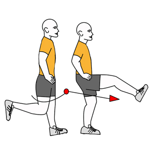 STANDING HIP FLEXION AND EXTENSION
