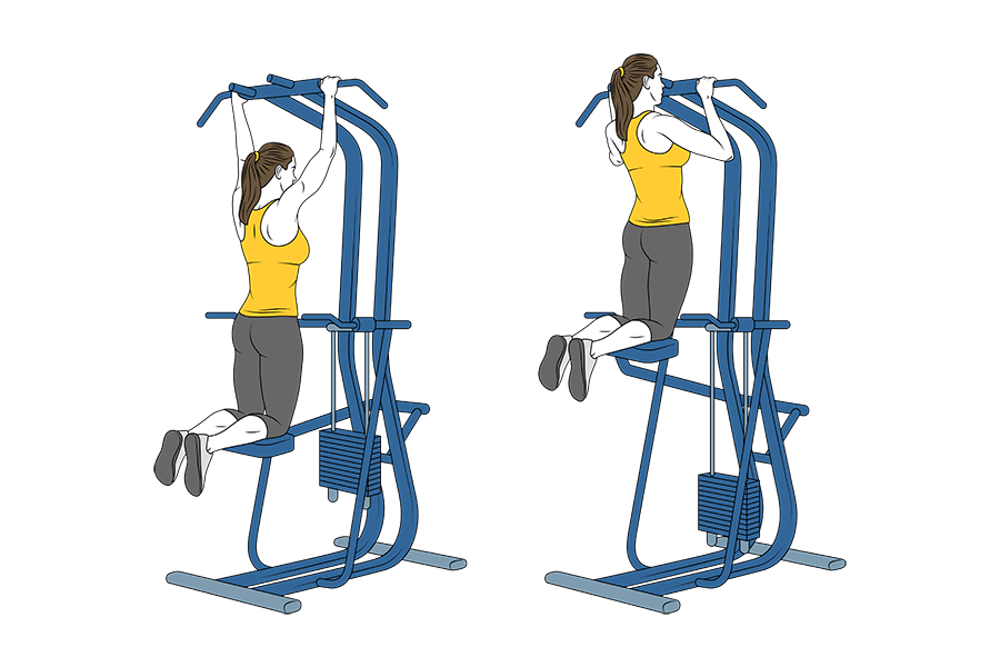 Machine assisted pull-ups