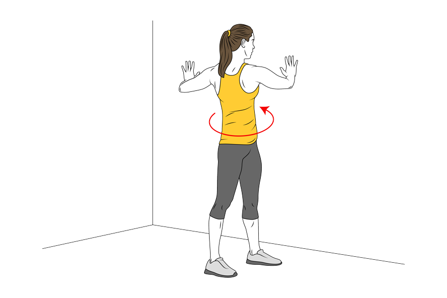 STANDING OBLIQUE AND BACK STRETCH