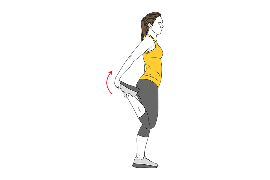 Stand quadriceps stretch