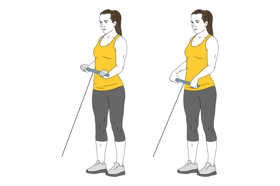 STANDING CABLE WRIST EXTENSIONS