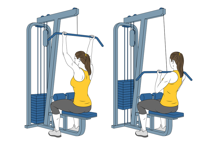 WIDE-BAR SUPINATED PULL DOWN