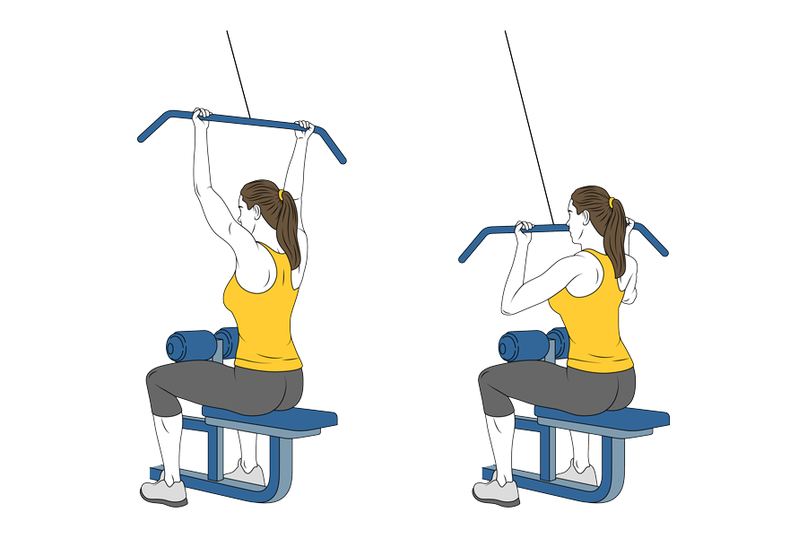 Supinated grip pull down