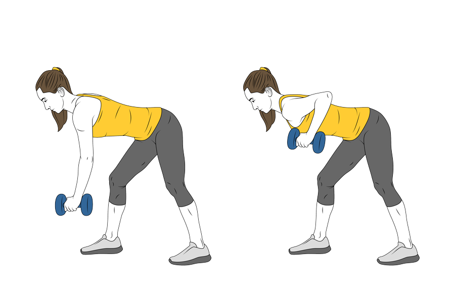 STANDING ONE-ARM DUMBBELL ROW