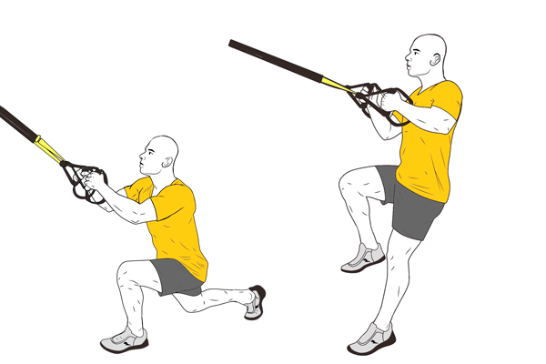TRX REVERSE LUNGE AND JUMP